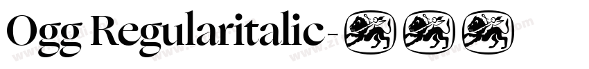 Ogg Regularitalic字体转换